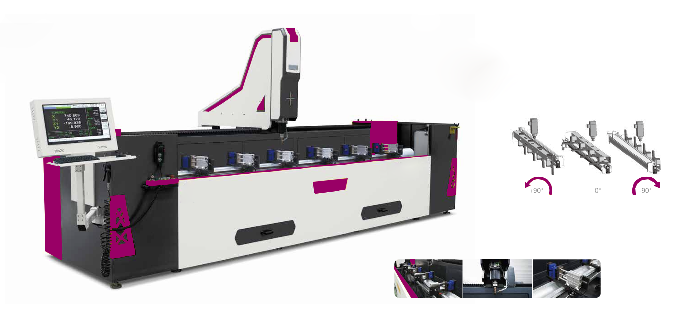 4DSK-CNC-3500 四轴数控型材钻铣中心 4